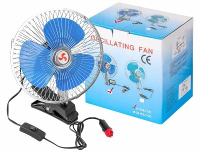 Car Fan 8 Inch | 24V Vehicle Auto Car Fan Oscillating 25W Cooling Fan