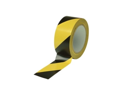 Floor Marking Tape - Black and Yellow - 25M