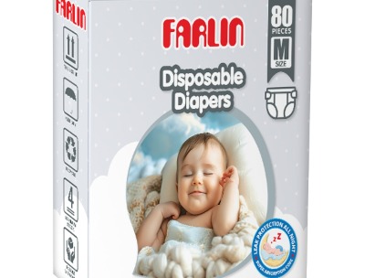 Farlin Diposable Baby Diaper Tape (Medium) - 80 PCS