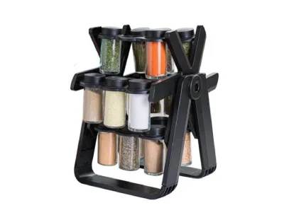 Rotating Spice Rack with 18 Jars
