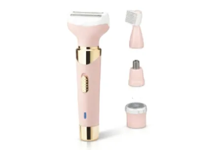 Geemy  Rechargeable 4 in 1 Nose and Hair Trimmer Full Body Girls Ladies Groomer Shaving KIT