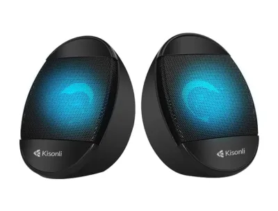Kisonli USB with 3.5mm Jack Dual Speaker (RGB LED)