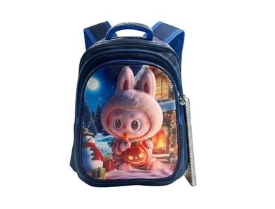 3D Kids School Backpack - Labubu X-Mas - Large (17H x 13L x 7W)