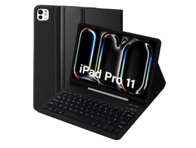Wireless Bluetooth Keyboard Case for iPad Pro 11-inch (2024/2025) with Pencil Holder (QWERTY UK Layout)