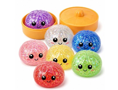 Mystery Glitter Dumpling Mini Squishy Toy – 4 inch