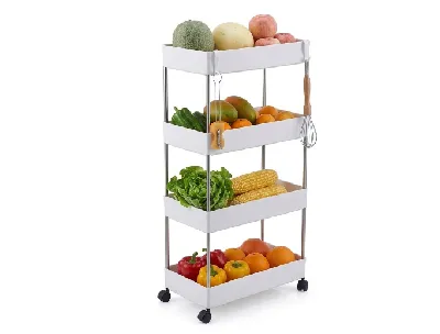 Multifunctional 4 Layer Trolly Rack