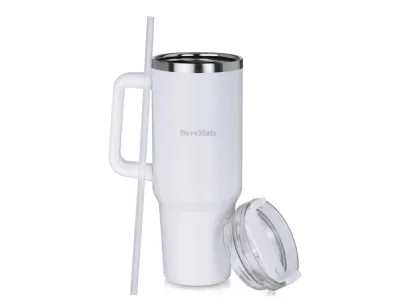 Stainless Steel Travel Mug with Straw - 1200ml