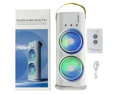 Usb Desktop Mist Fan - High Speed Dual-Head Cooler