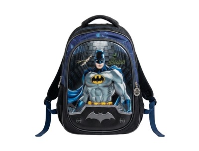3D Kids Preschool Bag - Double Pocket - Batman (12H x 10L x 5W)