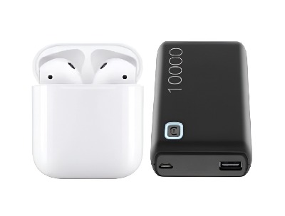 i12 TWS Wireless Earbuds with 10000mAh Power Bank Combo