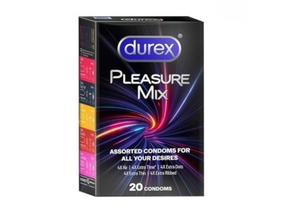 Durex Pleasure Mix Assorted Condoms - 20Pcs
