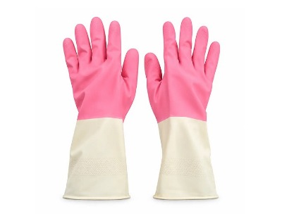 Safety Rubber Gloves Pair - Double Color