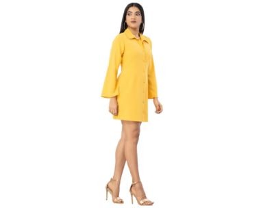 Split Sleeve Shirt Dress