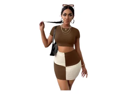 Colour Block Skirt and Top