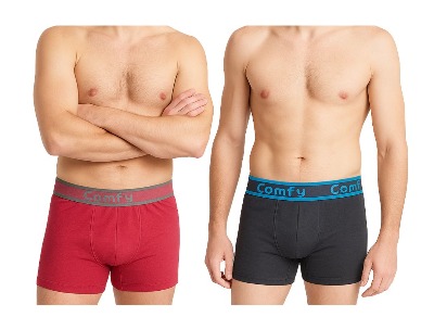 Comfy Boxer Large – Purple & Grey