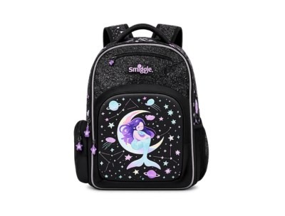 Smiggle Backpack Mermaid Black Design - Large