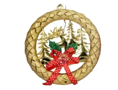 Reindeer Christmas Wreath Door Garland  Decoration