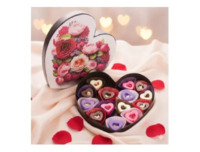 Colorful Hearts Chocolate Box