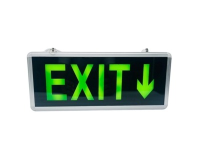 Emergency Exit Board With Rechargeable LED Light - Arrow Down
