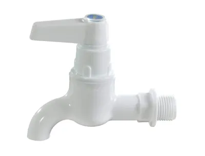 S-lon 1/2 Bib Tap Quarter White handle