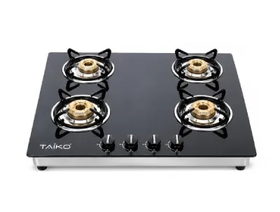 Taiko Glass Top 4 Burner Gas Cooker