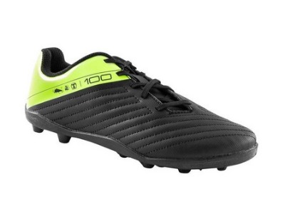 Kids Hard Ground Football Boots - Agility 100, Black (Size -36)