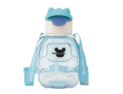 Naughty Bear Kids Water Bottle with Strap -650ml - Blue