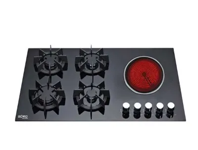 Euro (Turkey) 5 Burner Built In Gas Hob with Tempered Glass