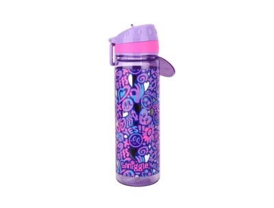 Smiggle BPA Free Water Bottle- Smile Purple Design - 650ml