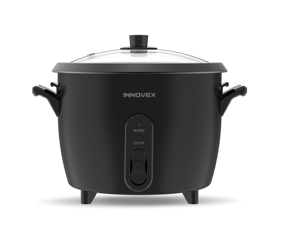 Innovex 1.8L Rice Cooker with Glass Lid