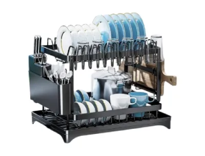 Dish Rack 304 Stainless Steel Kitchen Storage Organizer -2 Layer