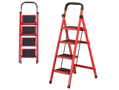 4 Steps Ladder - Big Bteps with Safety Clip Lock