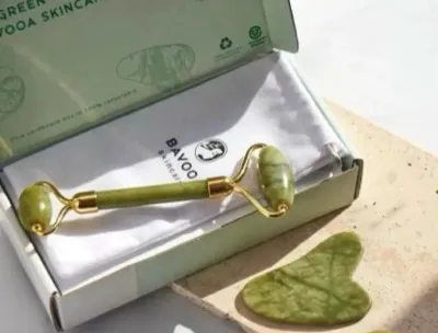 Authentic Jade Facial Roller & Set