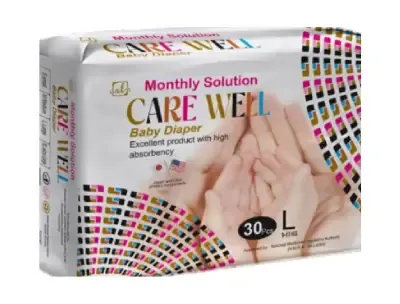 Carewell Baby Tape Diapers (Large) - 30pcs