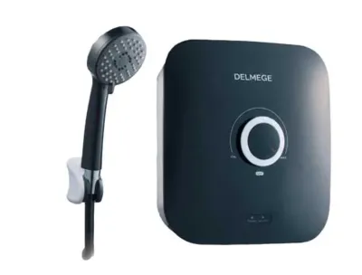 Delmege Instant Shower Water Heater 3.5kW Without Pressure Pump (Black)