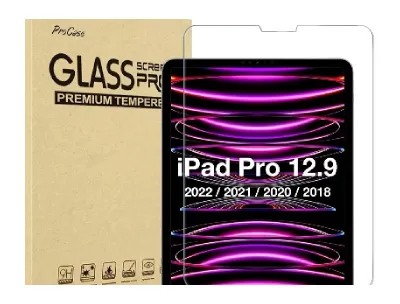 Tempered Glass Screen Protector for iPad Pro 12.9 – Compatible with 3rd, 4th, 5th & 6th Gen (2018, 2020, 2021, 2022)