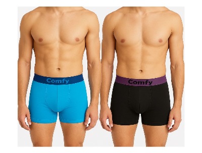 Comfy Boxer Large – Light Blue & Purple