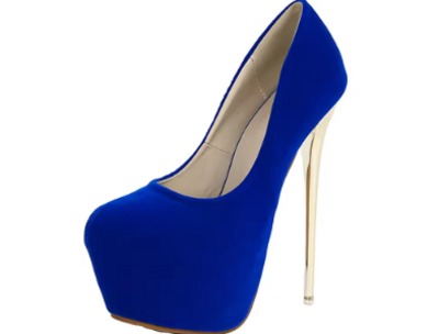 Waterproof High Heels (Blue)