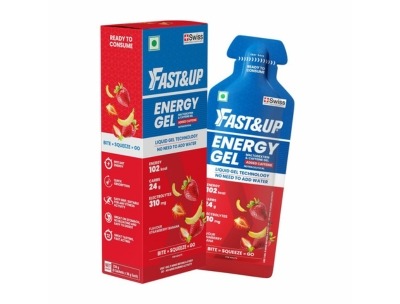 FAST&UP Energy Gel Packet Caffeinated Electrolyte - Strawberry & Banana