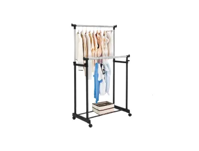 Double Pole Telescopic Clothes Hanger