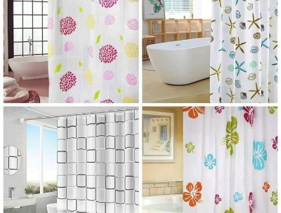 Waterproof Shower Curtain with 12 Hooks & Rings - 180×180 cm