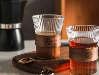 OAK Wrap Ribbed Glass Tumbler