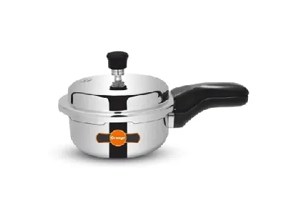 Orange 2L Triply Stainless Steel Flato Pressure Cooker
