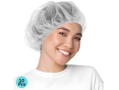 Surgical Head Cap 10 Pcs Pack - White