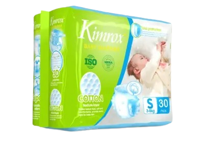 Kimrox Baby Diapers (Small) - 30 PCs