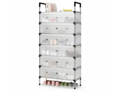 7LAYER Elegant Multi-Layer Stackable Dustproof Shoe Organizer