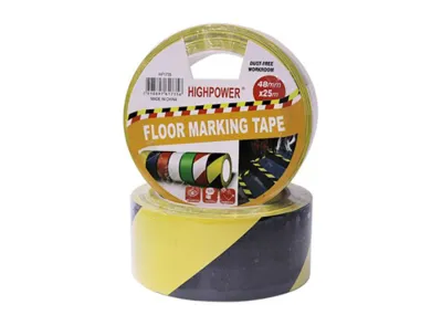 HIGHPOWER PVC Warning Tape (Red/White & Black/Yellow) 48mm x 25M