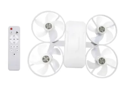 Remote Controlled Drone Ceiling Fan - Dimmable 3-Color LED & Multi-Speed