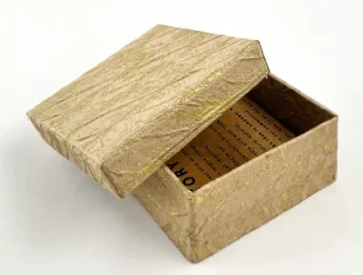 4x4x2 inch box -Gold Brush Brown