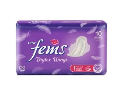 Fems Drytex Wings Sanitary Napkin - 10Pcs